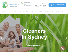 Tablet Screenshot of cleanersinsydney.com.au